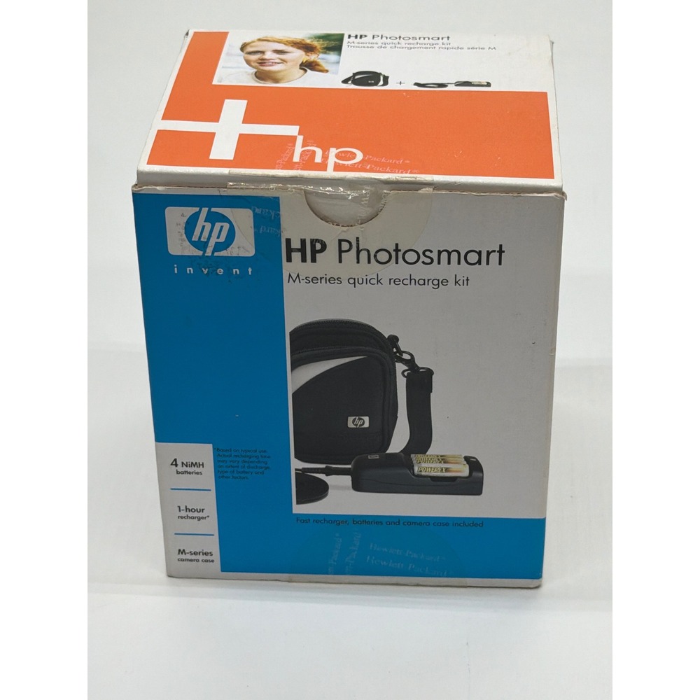HP Photosmart M-series Quick‎ Recharge Kit L1815A NiMH Batteries Case 1-Hour